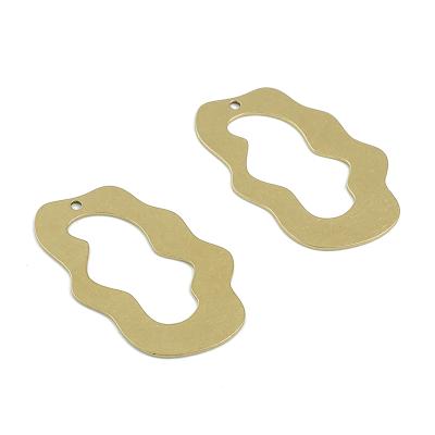 China Nature jewelry supplies - brass cloud accessories hollow out - raw brass cloud pendant - brass cloud earring charms for sale