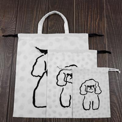 China Wholesale Women Grocery Cotton Canvas Tote Drawstring Handled Shopping Bags With Custom Printed Logo for sale