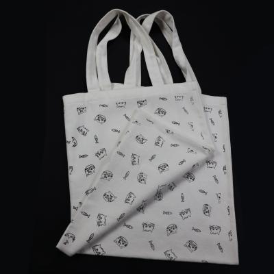 China Simple Fashion Shopping Bag 100% Organic Cotton Tote Bag With Custom Logo Printed Customizable Tote Bag for sale