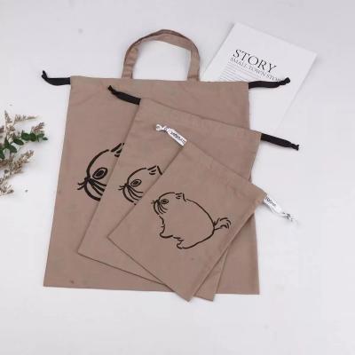 China Custom Size And Color Eco Cotton Drawstring Bag Recyclable Packaging Design Drawstring Bag for sale