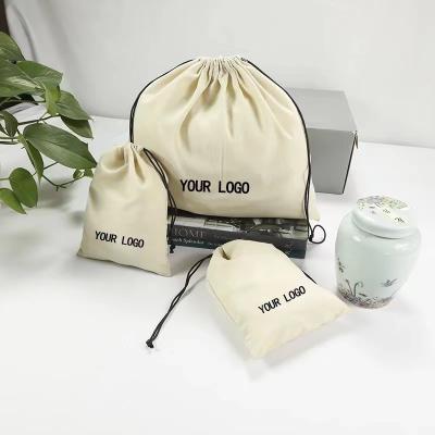 China Wholesale Customized BIODEGRADABLE Customized Logo and Size Calico Dust Bag Polyester Reusable Organic Bags for Storage for sale