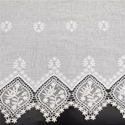 China Factory Direct Sale Breathable Chinese Embroidered Flower Lace Garment Water Soluble Embroidered Fabric For Women Dress for sale