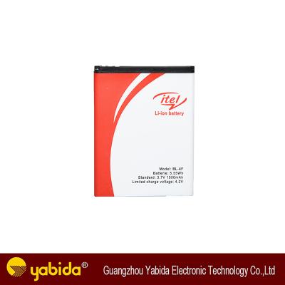 China Mobile Phone Wholesale 1500 mAh 3.8V Li-polymer Replacement Battery Itel BL-4F for sale