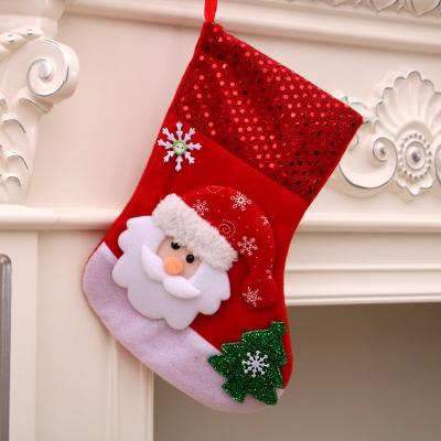 China Fiber Fabric Christmas Stocking Alphabet Jars Christmas Tree Decorations For Christmas Home Gift Bags New Year 2023 for sale