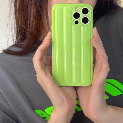 China 2023 New Rome Pillar Phone Cover Wholesale Anti-drop Fruit Shockproof Green Tpu Phone Case For Iphone 13 12 pro Max for sale