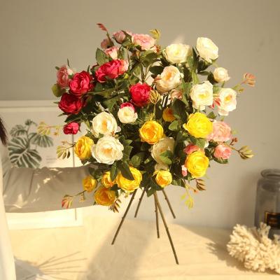 China Wedding Colorful Artificial Silk Rose Flower Wholesale For Wedding Home Decor Newcomer Event Decoration for sale