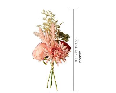 China Wedding Partially Dried Autumn Faux Flowers Bouquet For Wedding Decoration Event Flowers Home Amazon Hot Selling for sale