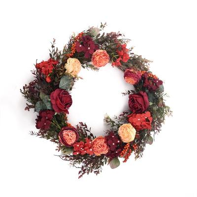 China Wedding Nordic Style Best Selling Wholesale Artificial Christmas Wreaths for sale