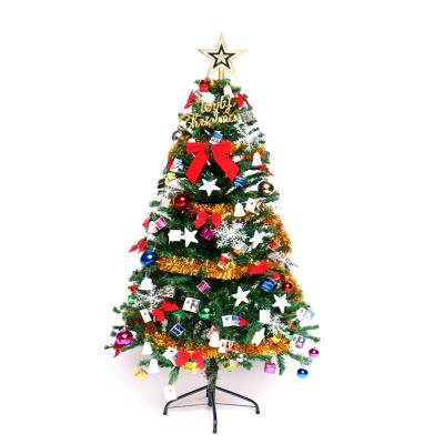 China Natual Touch 1.8m 1.5m 60cm Artificial Home Decoration Led Lights Christmas Tree For Indoor With Ornament for sale