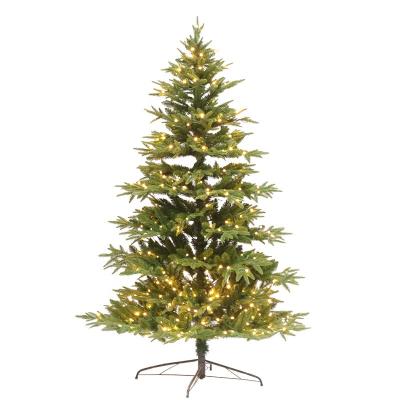 China Natual Touch 2022 New Family Artificial Christmas Tree Folding With LED Lights for sale