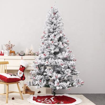 China Natual Touch Hot Selling Animated And Vivid Artificial Christmas Snowfall Trees Lifelike for sale