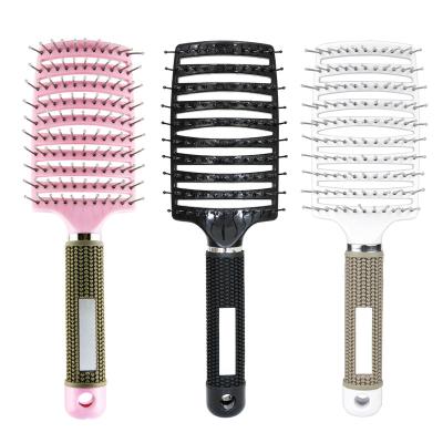 China Fashionable Manufacturer Direct Supply Big Appearance Curved Hair Comb Multifunctional Hair Massage Comb Hair Ribs Styling Comb for sale