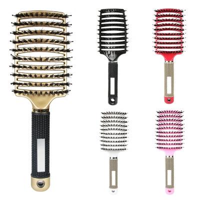 China Fashionable appearance anti-static and high temperature resistant manufacturers wholesale hair hair styling curved oil head big comb for sale