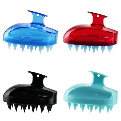 China Nondisposable Wholesale Colored Head Scrubber Hair Silicone Scalp Massager Shampoo Brush for sale