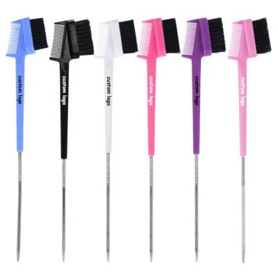 China XiaoMai Nondisposable Wholesale Cheap Hairdressing Tools Edge Brush With Logo 3 In 1 Edge Brush Edge Control Broom for sale