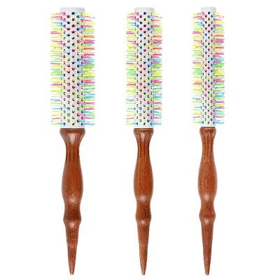 China Fashionable Appearance Manufacturers Wholesale New Aluminum Temperature-Resistant Lotus Wood Anti-Static Hair Comb Tube Barber Hair Comb Wholesale Bristle for sale