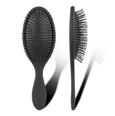 China Waterproof Loop Paddle Hair Brush With Cushioned Nylon Bristles For Smoothing Detangling for sale