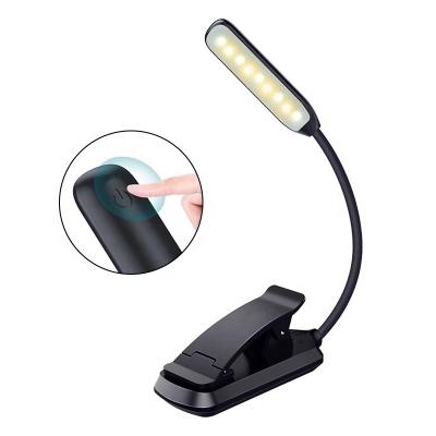 China Dimmable Modern Hot Cheap Flexible Gooseneck Sale Clip On Book Led Reveal Light, Kids Clip USB Rechargeable Folding Led Book Light for sale