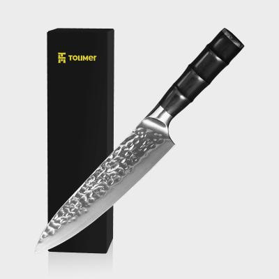 China Service 8 Inch 5cr15Mov Stainless Steel Forge Chef Knife Handle Meat Viable Customized Wood Cutting Knife for sale