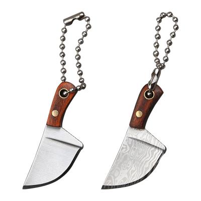 China Mini Amazon Top quality 3CR13 stainless steel blade colored wood+copper nail handle mini utility knife for sale