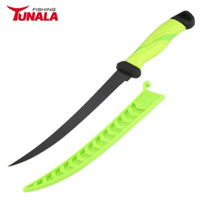 China New Golf Series Viable Knife For Fishing Non-stick Coating PP+TPR Handle Fishing Net Knife Soft Fillet Knife for sale