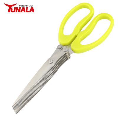 China Kithchen Multifunctional Scissors Universal Kitchen Chop Shears Professional 5 Herb Scissors Vegetable Scissors With Comb Stainless Steel Blade Kitchen for sale