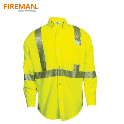 China Flame Resistance Hi-Strength NFPA 70E Arc Rated FR Modacrylic Flame Retardant Long Sleeve Crewneck Sweatshirt for sale