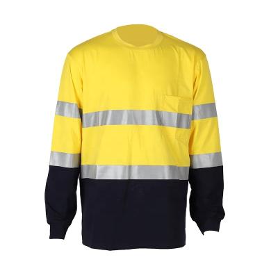 China HT brand yellow flame cotton blend cotton frank henley shirt fire resistant uniforms for electricians for sale