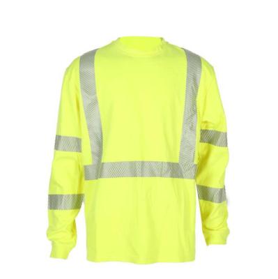 China Flame Resistance Hi-Strength Knit NFPA 70E Arc Rated FR Flame Retardant Long Sleeve T-Shirt for sale