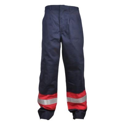 China EN 11612 Flame Retardant Flame Retardant Cotton High Strength Polyester Water And Oil Repellent Anti Static Work Pants for sale