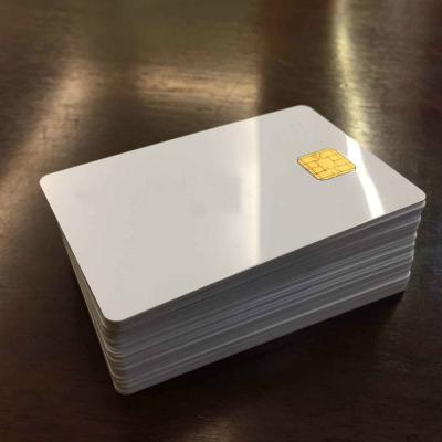 China PVC Smart Card IC Waterproof/Waterproof Smart Card FM4442/FM4428 Chip White Blank Contact Size Credit Card for sale