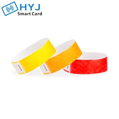 China Events one time use rfid wristband rfid paper wristband for events for sale