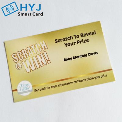 China paper & Cardboard Customized Single Pin Surprise Scratch Off Card Lottery Ticket Scratch Card With Changeable Number for sale