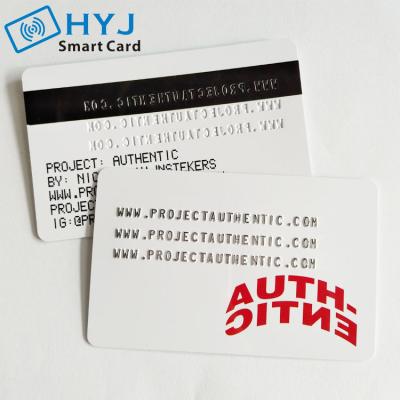 China PVC Customized Embossed Plastic Number Strip Card Magnetic Card Plastic Card for sale