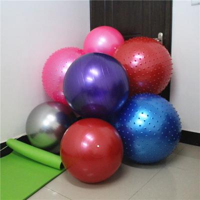 China Round 55/65/75/85/95cm Thick Explosion-proof PVC Yoga Ball Soft Fitness Ball Sports Fitness Equipment for sale