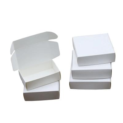 China Recycled Craft Paper Gift Boxes Small Packaging Paper Materials Brown Handmade Cardboard Soap Box Black White Packaging Jewelry Box for sale