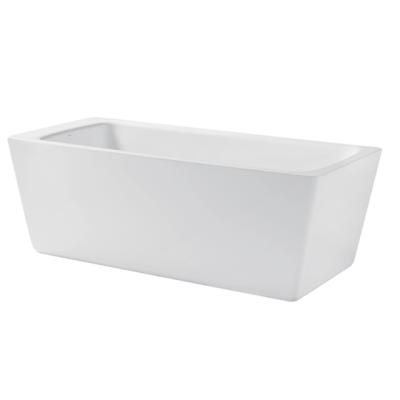 China skirted acrylic bath tub (straight skirt) HUIDA Bathroom Manufacturer China Freestanding White Rectangular Shape Double Side Clear for sale