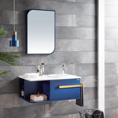 China NEW Design Modern Makeup Maker Huida Plywood Free Standing Bathroom Vanity With Mirror for sale