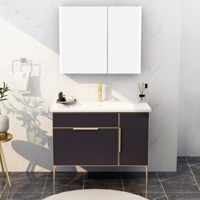 China Huida LED Mirror Cabinet Plywood Hardware 1000 Manufacturer Full Set Size Modern Luxury Customized Bathroom Cabinet Vanity for sale