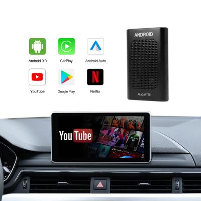 China Universal Automotive IOS Android 10.0 2+32G smart carplay box USB power supply CarPlay AI box Netflix 4G Sim card slot for sale