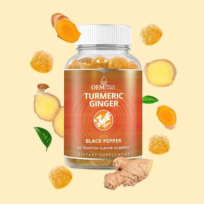 China immune & Anti-fatigue OEM High Quality Relaxation Increase Immune System Vegan Extract Natural Turmeric Gummies for sale