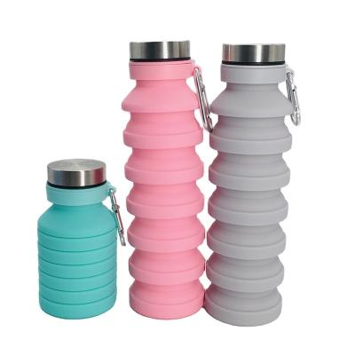 China Viable Low Price Guaranteed Custom Shape Straight Silicone Collapsible Custom Color Quality Private Label Water Sports Bottles for sale