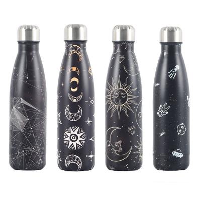 China Sustainable Sport Vacuum Insulated Stainless Steel Leakproof Double Wall Cola Shape Water Bottle for sale