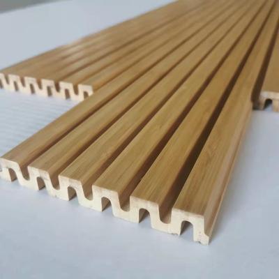 China Modern Green Material Solid Bamboo Wall Cladding Indoor Decoration 3 D Bamboo Panel for sale