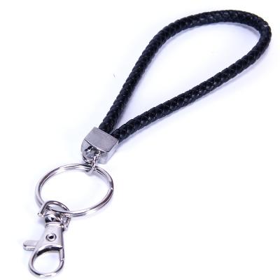 China Custom High Quality Polyester Leather Lanyard Cell Phone Lanyard Case For Key Chain for sale