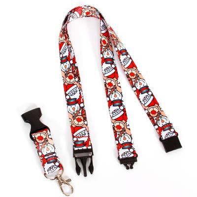 China New Product Eco-friendly Wholesale Polyester Lanyard Neck Sublimation Spring Coil Retractable Lanyard for sale