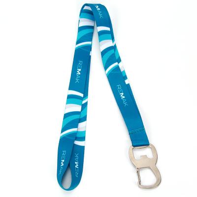 China Custom Printed Eco-frindly Factory Promotion Security Tool Sublimation Neck Strap Bottle Opener Lanyards for sale