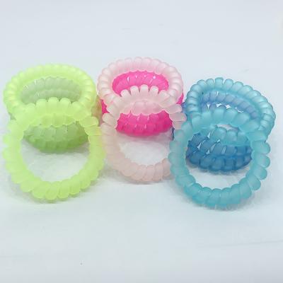 China Phone Ring For Girl Hair Accessories Soft Colorful Hair Tie 3.5cm for sale