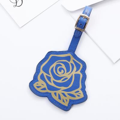 China Fashionable Wholesale Custom Logo Soft Airplane Luggage Tag As Promotional Gifts With Flowers Print for sale