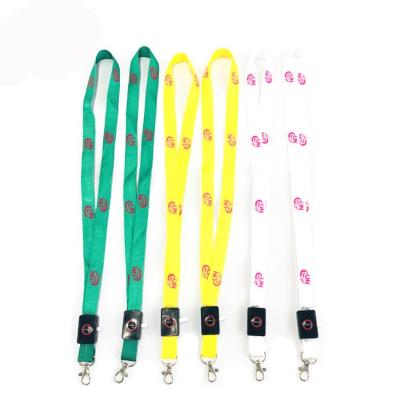 China High Quality Luminous OEM Promotional Brand Gift Custom Logo Printed LED Light Lanyard For Party With Metal Hook for sale